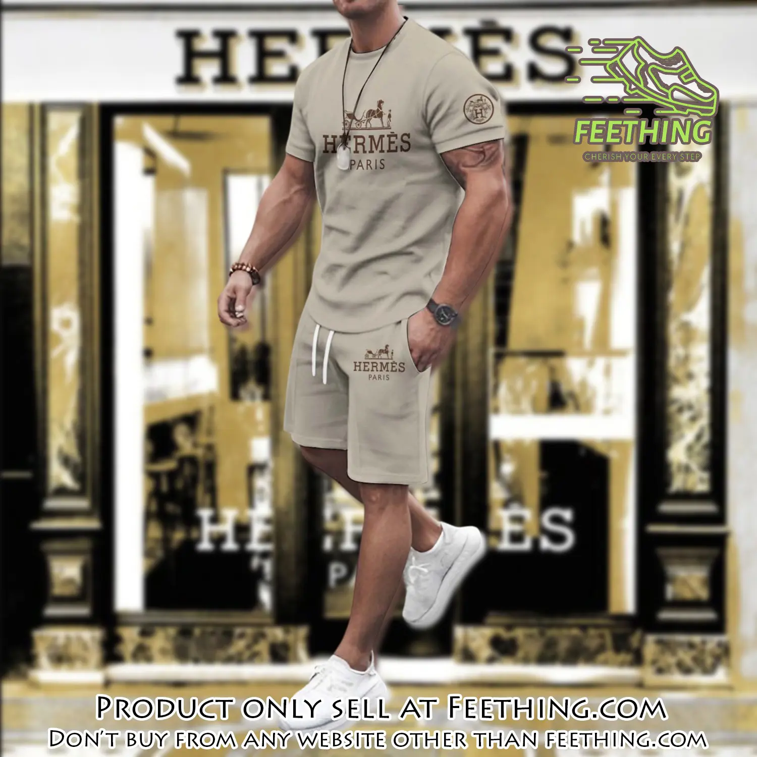 Hermes combo unisex tshirt & short limited luxury outfit cts1108 ft4804369